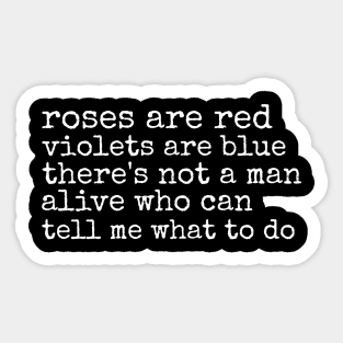 a short feminist poem Sticker